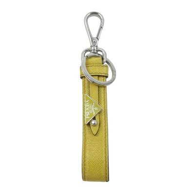 PRADA プラダ その他アクセサリー 2PP68 キーリング キーリング アクセサリー サフィアーノレザー イエロー系【中古】