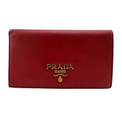 プラダ PRADA 二つ折り財布 サフィアーノ 1MC122 レッド