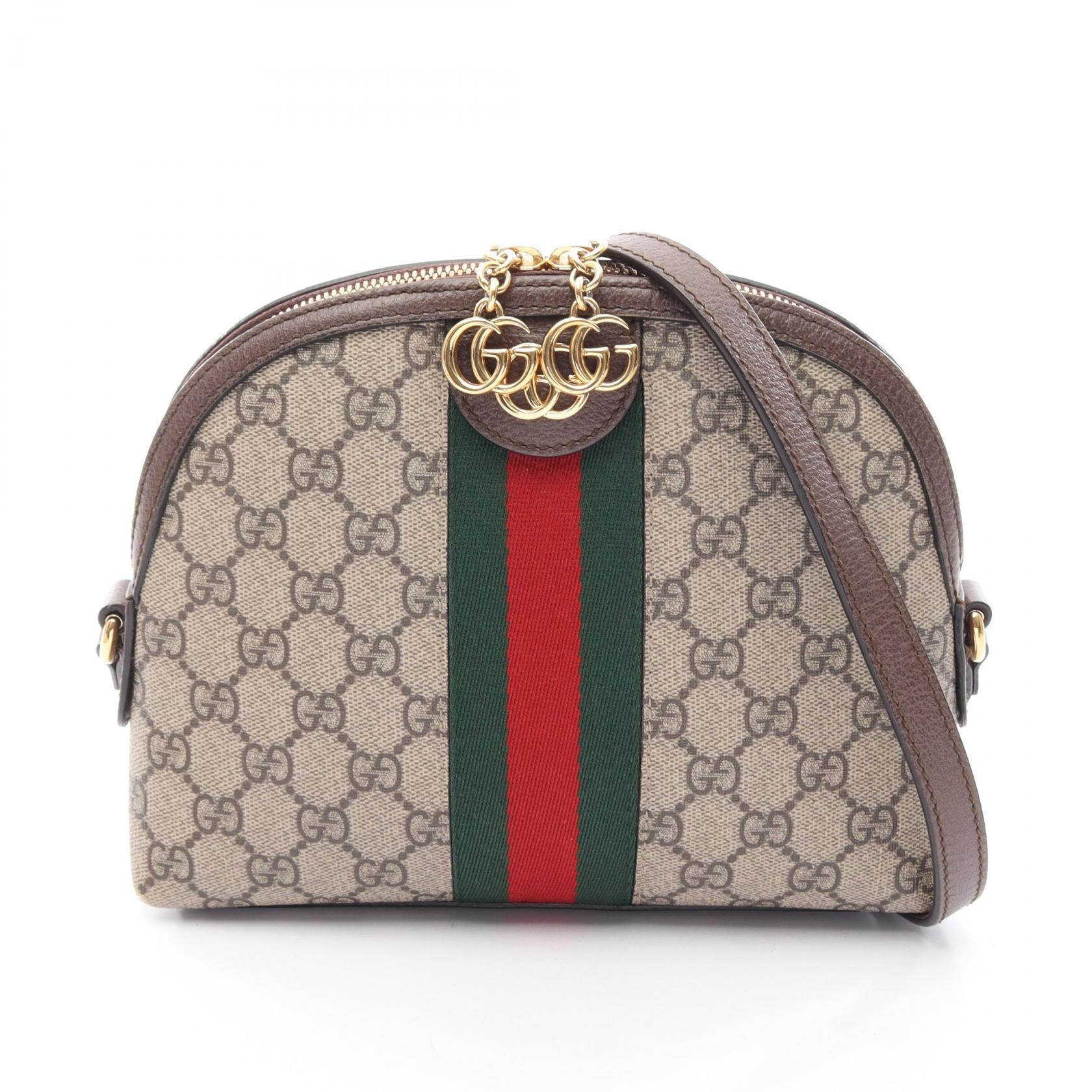 グッチ GUCCI オフィディア GGスプリーム ショルダーバッグ バッグ PVCコーティングキャンバス レザー レディース ベージュ系 / マルチカラー 499621 【中古】