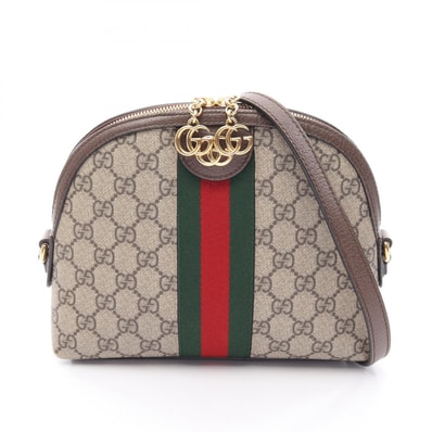 グッチ GUCCI オフィディア GGスプリーム ショルダーバッグ バッグ PVCコーティングキャンバス レザー レディース ベージュ系 / マルチカラー 499621 【中古】
