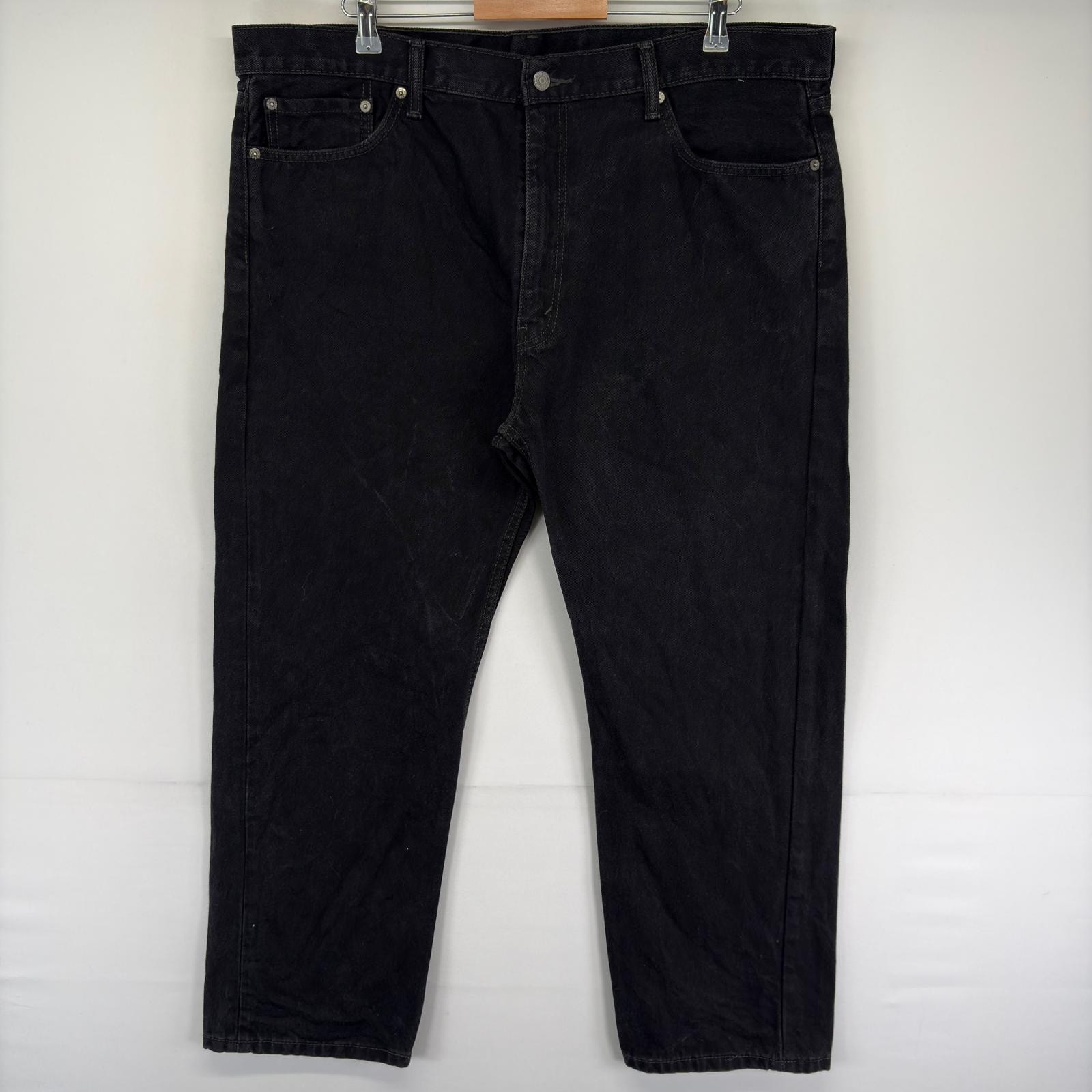 古着 リーバイス Levi's デニム パンツ 5ポケット 505 ブラックデニム 大きいサイズ ジップ ジーンズ w42 L30  ブラック系 メンズ