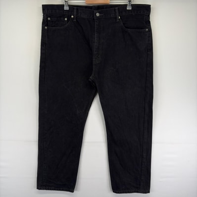 古着 リーバイス Levi's デニム パンツ 5ポケット 505 ブラックデニム 大きいサイズ ジップ ジーンズ w42 L30 ブラック系 メンズ