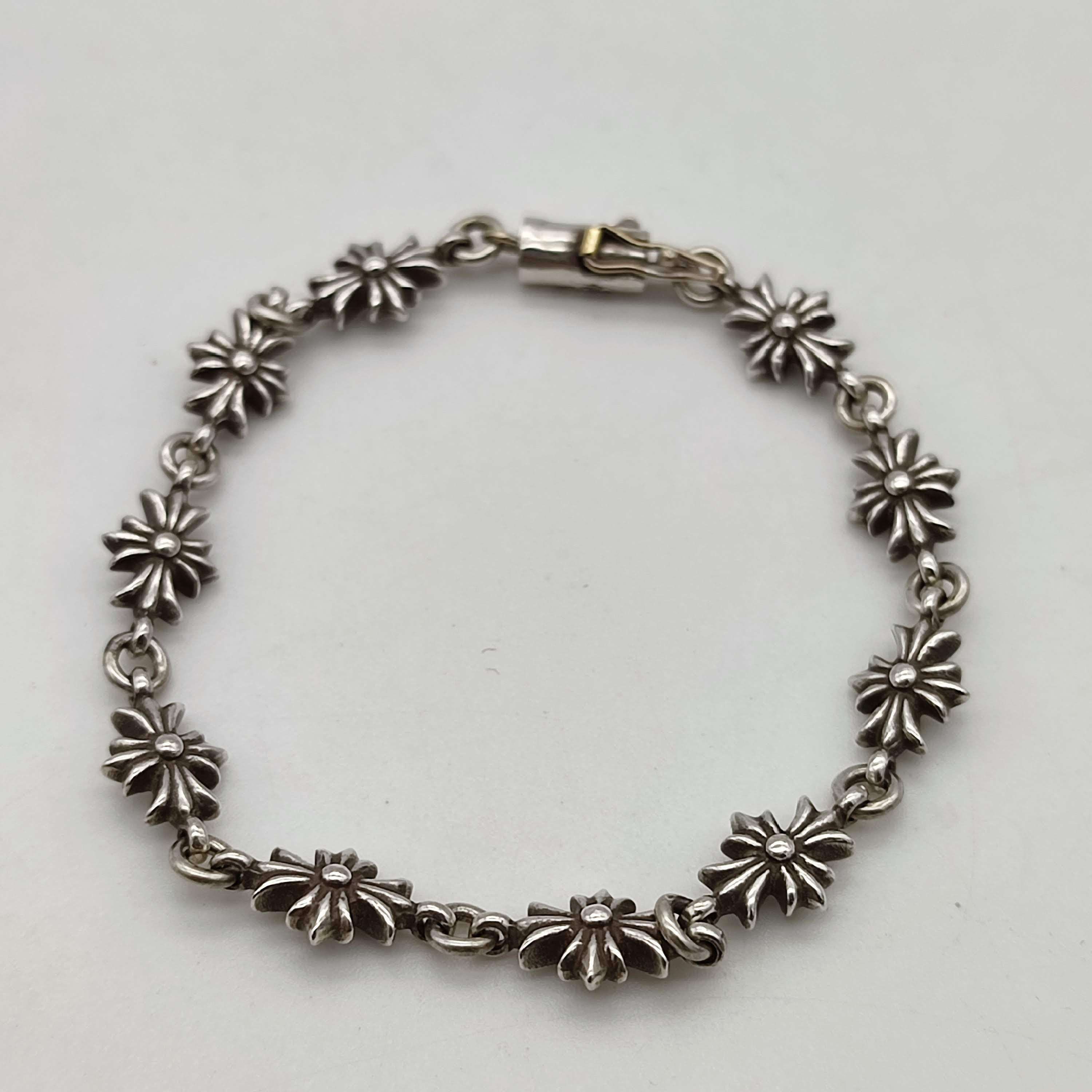 Chrome Hearts Tiny E CH Plus Bracelet 13Link "Silver"