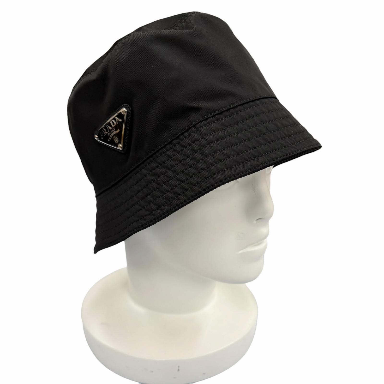 極美品 プラダ ハット ブラック レディース M 2HC137