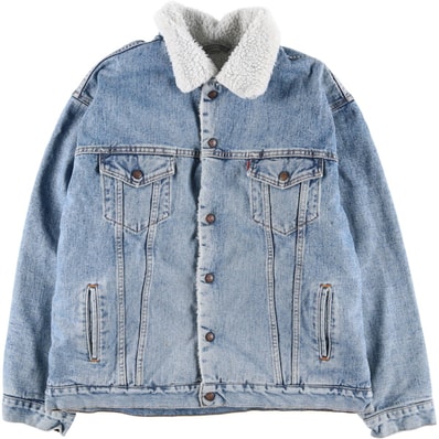 古着 90年代 リーバイス Levi's 70609-4891 中綿入り デニムボアジャケット メンズXL相当 ヴィンテージ/eaa616788
