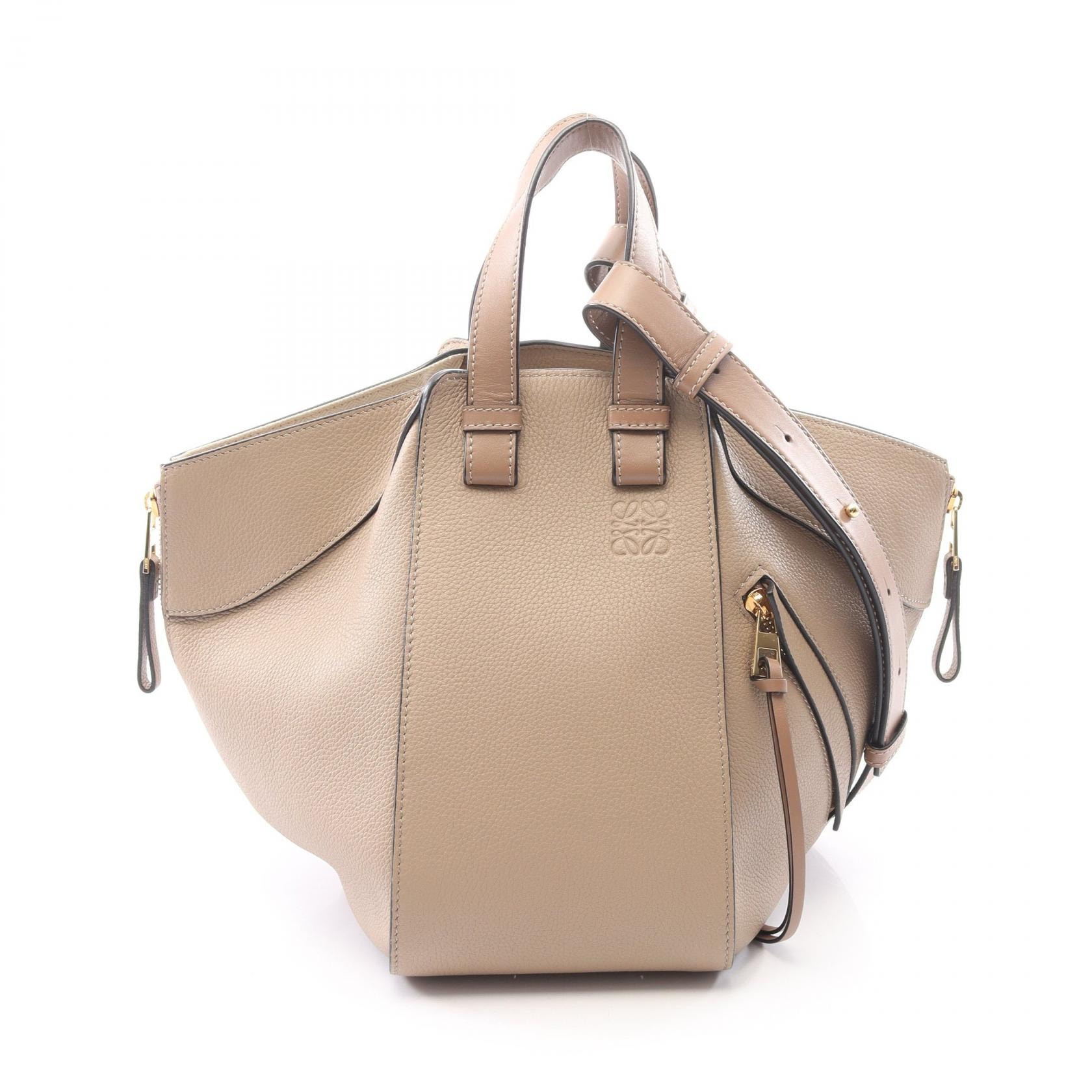 ロエベ LOEWE ハンモックバッグ スモール 2WAY ハンドバッグ バッグ レザー レディース ベージュ系 A538S35X51 【中古】