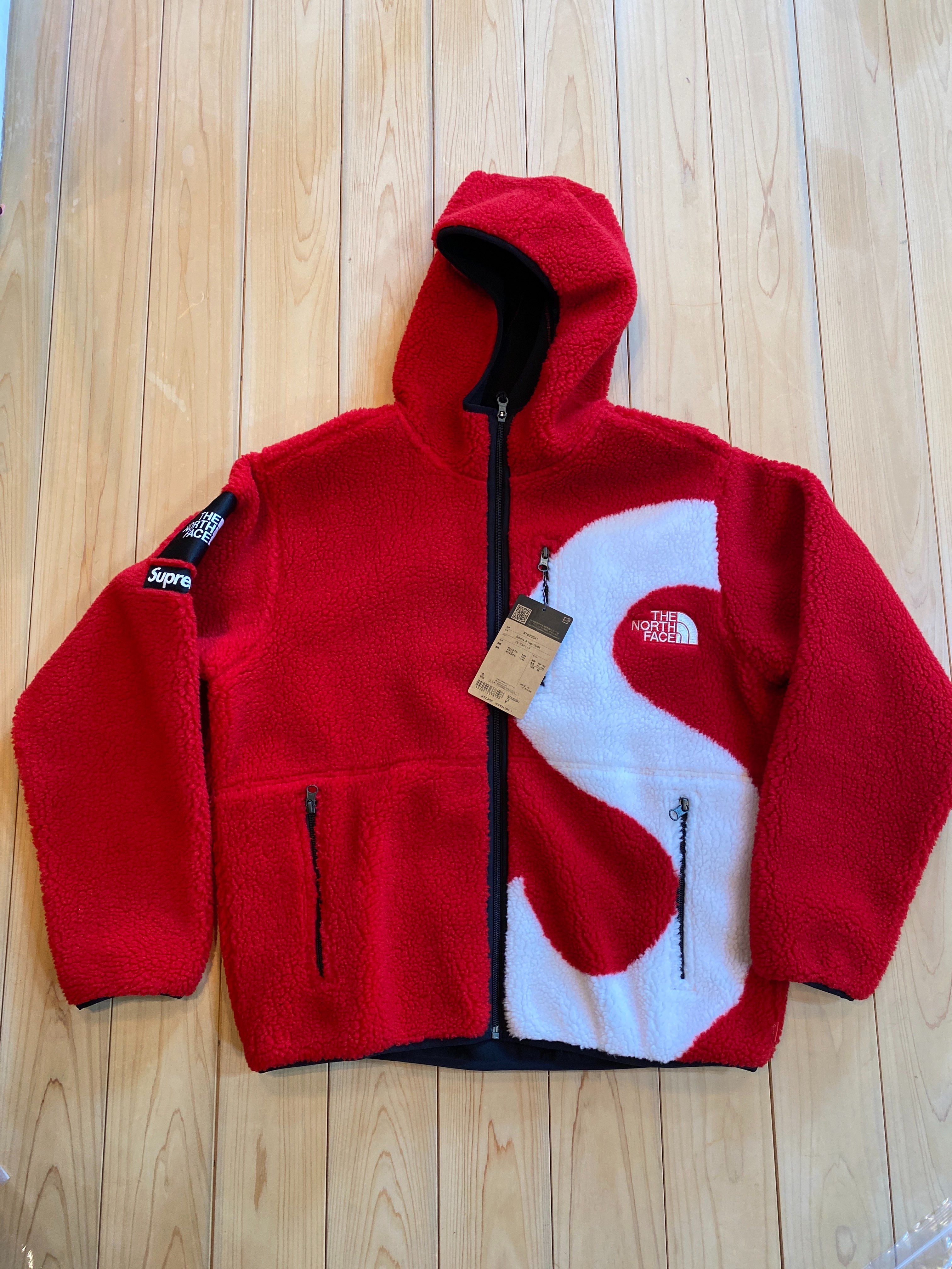 Supreme x The North Face S Logo Hooded Fleece Jacket "Red"