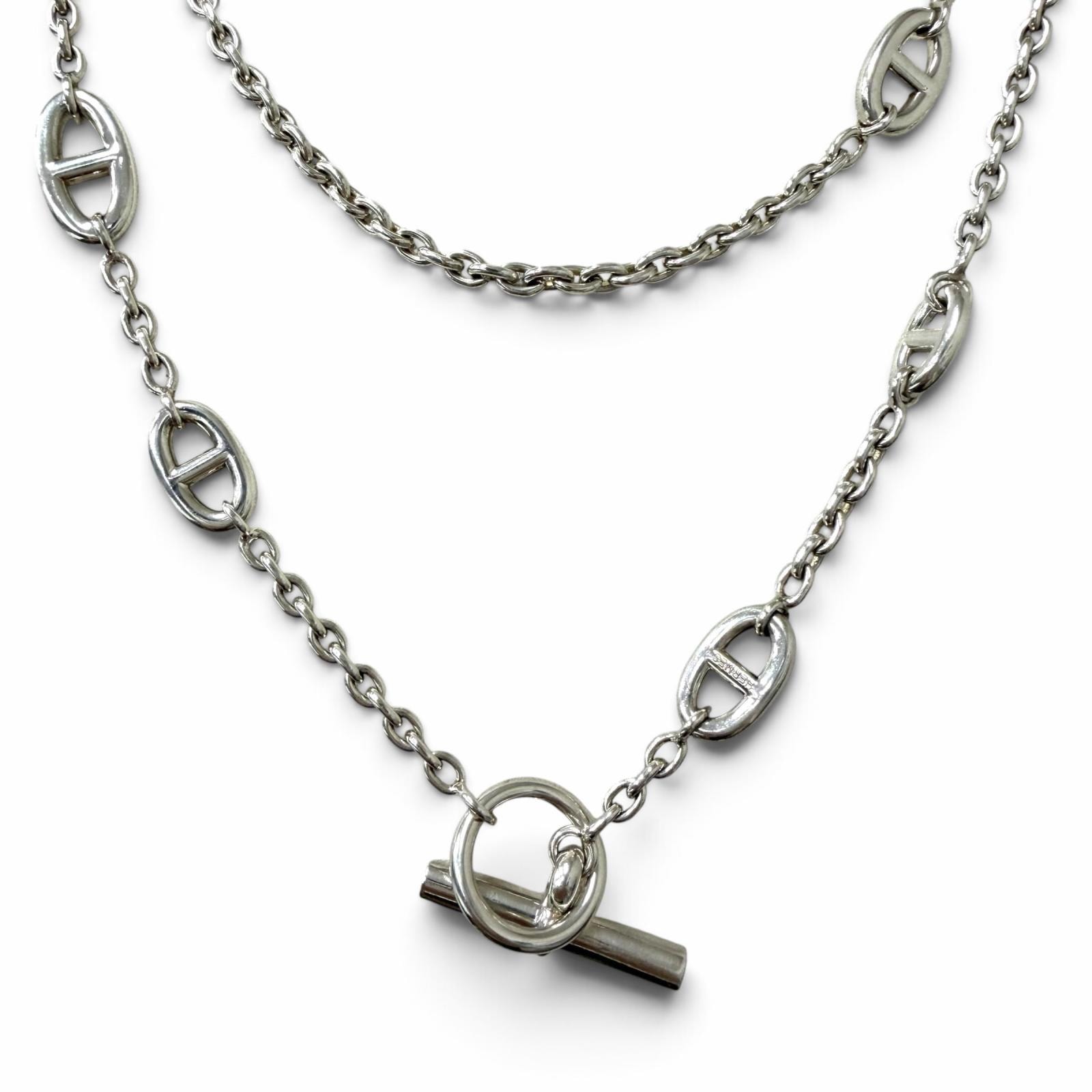 美品 エルメス ネックレス シルバー メンズ