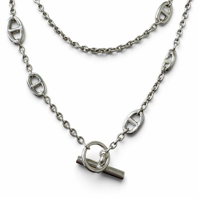 美品 エルメス ネックレス シルバー メンズ