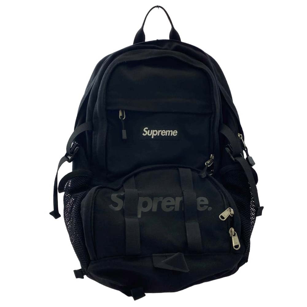 Supreme シュプリーム バックパック 15SS backpack バックパック リュック デイパック ブラック系【中古】