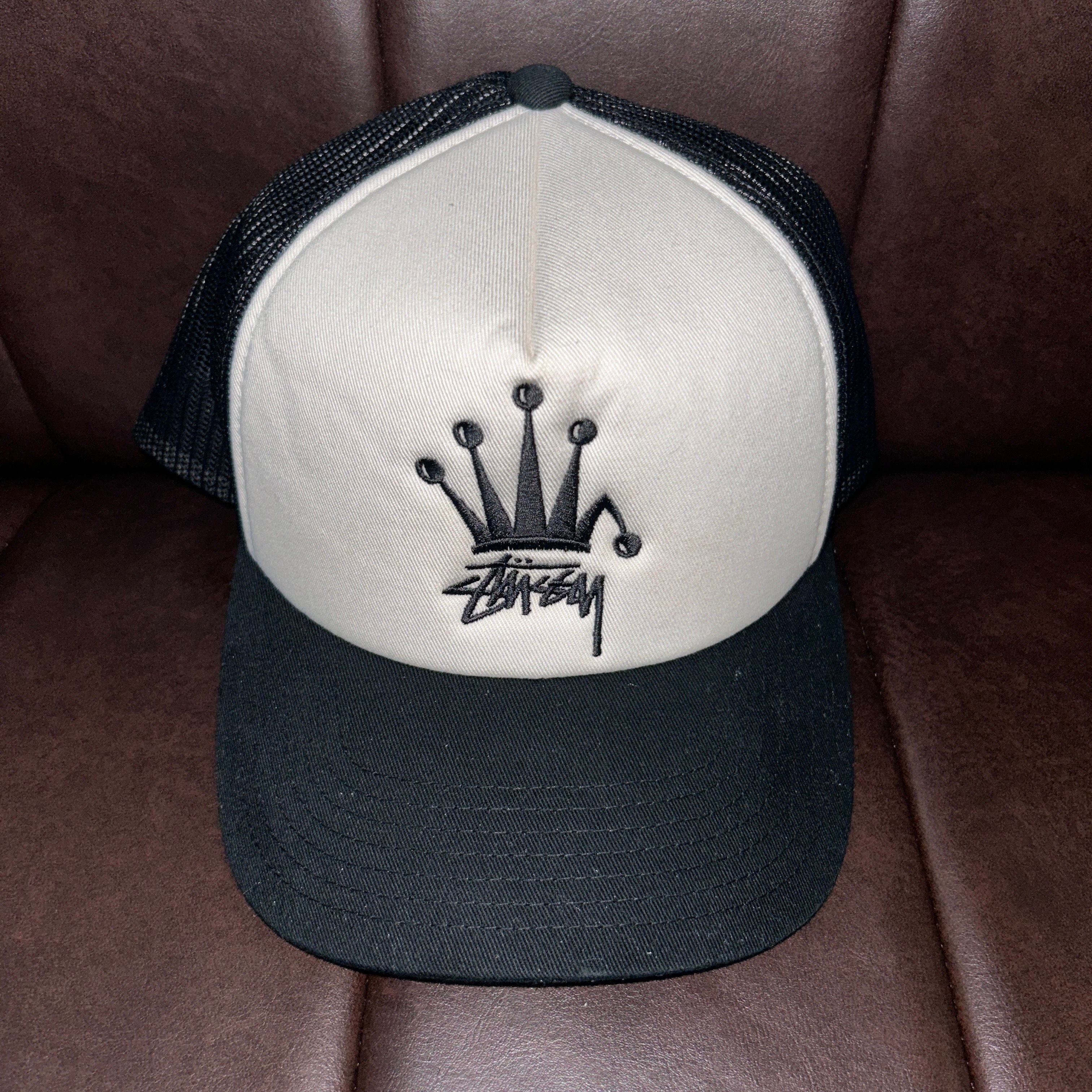 Stussy Crown Stock Trucker Cap "Black"