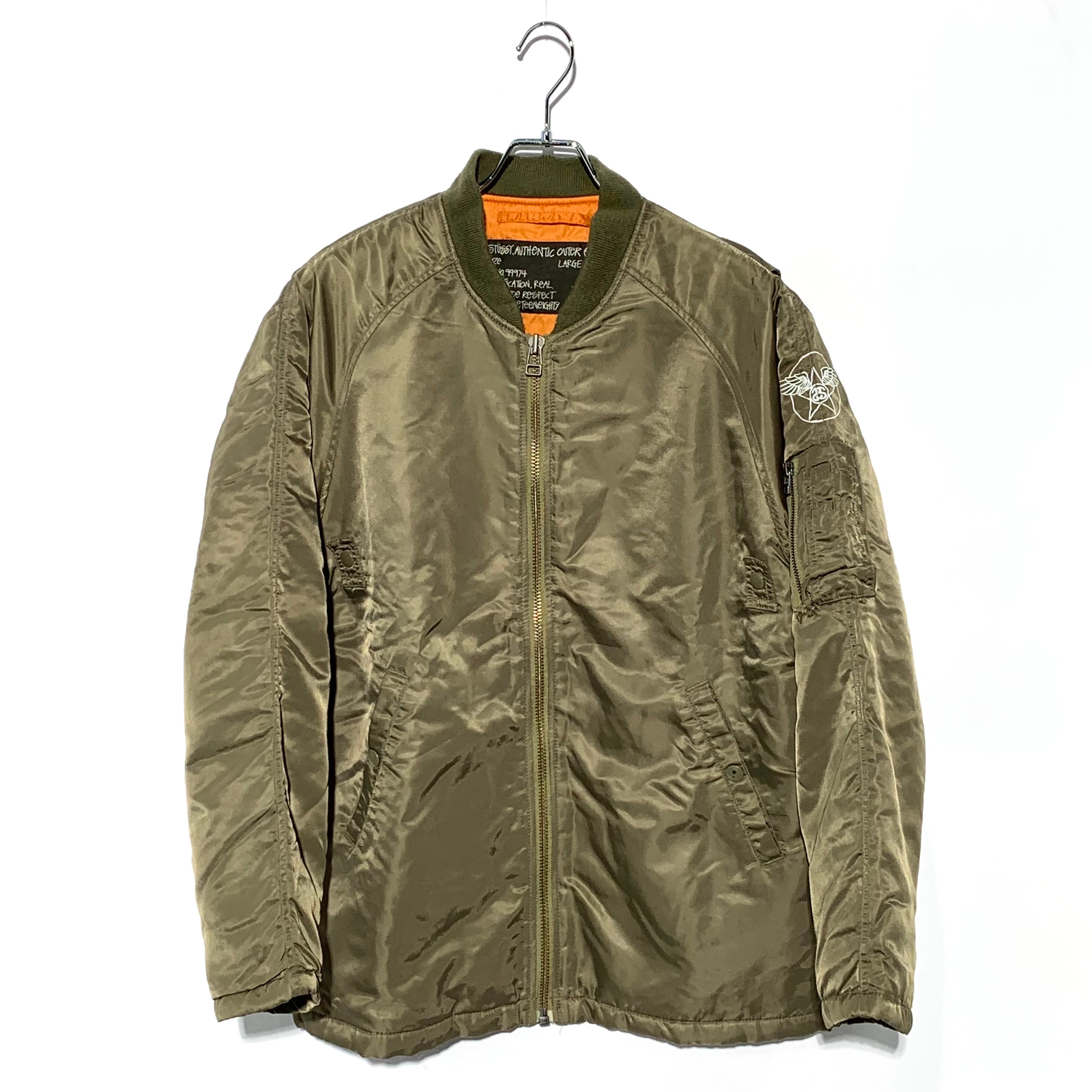 STUSSY MA-1 MILITARY JACKET Khaki