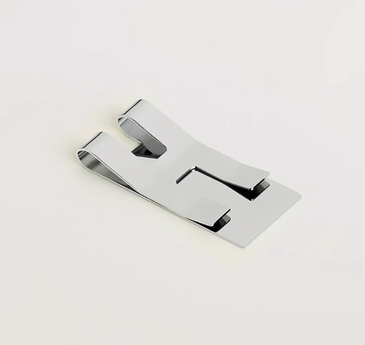 Hermes H Bill Clip "Silver"