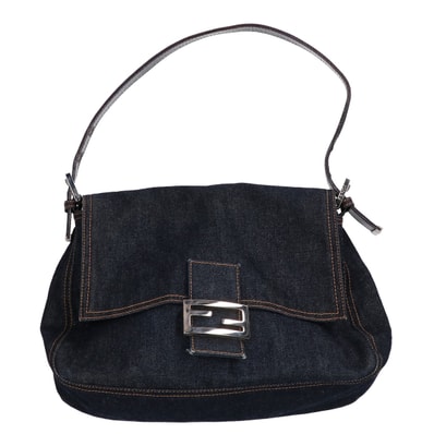 フェンディ 26325 デニム マンマバケット ハンドバッグ