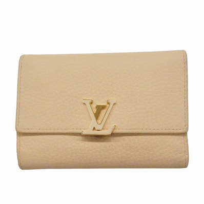 【6dd4258-k】ルイヴィトン 三つ折り財布 ワイルドアットハート ポルトフォイユカプシーヌコンパクト M45857 クレーム【中古】レディース