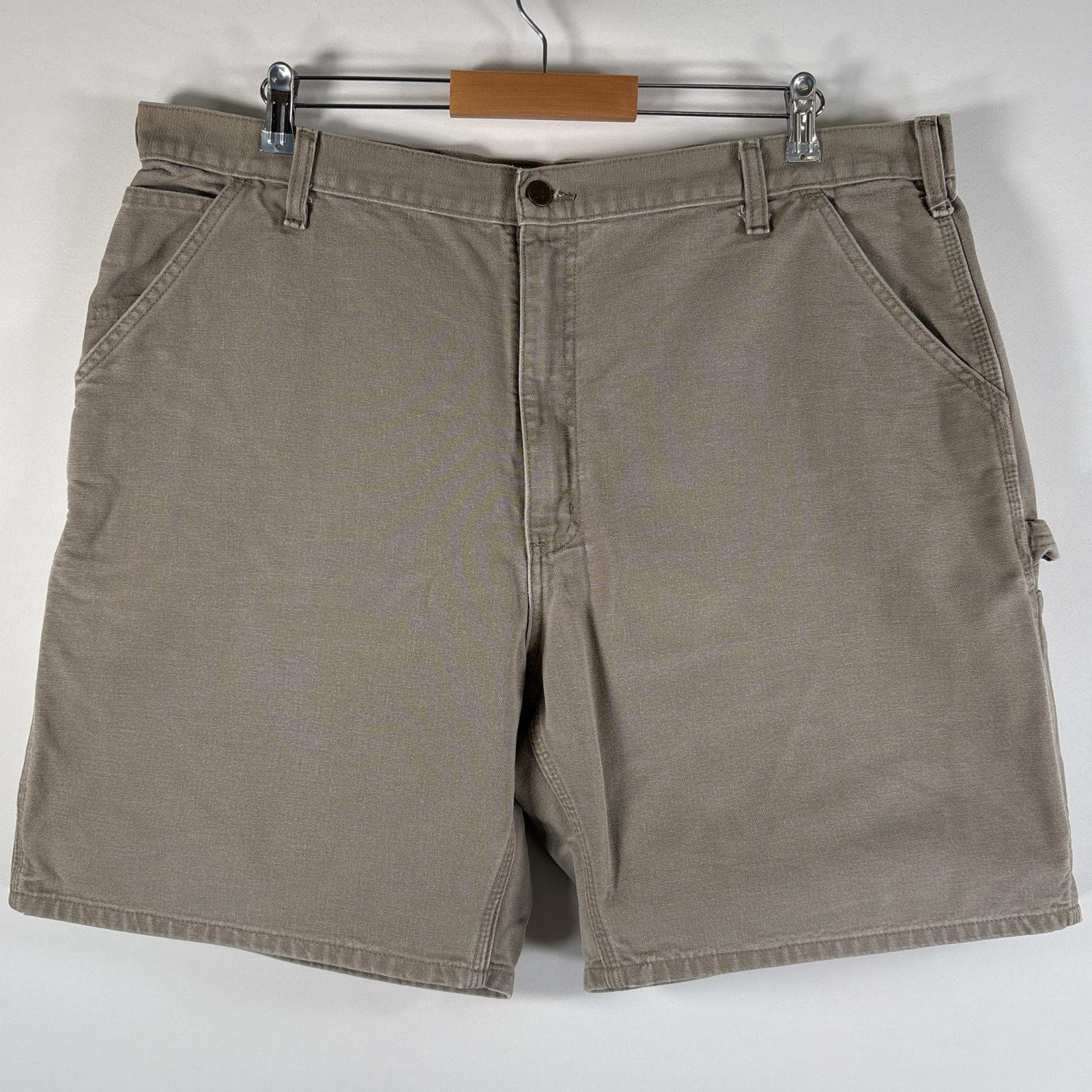 古着 カーハート Carhartt ダック ショートパンツ 大きいサイズ ハーフショーツ サイドポケット ワークショーツ w42  グレー メンズ