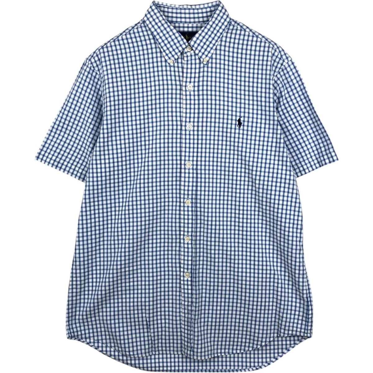 古着 ラルフローレン Ralph Lauren 半袖 ボタンダウン チェックシャツ メンズL相当/eaa644838