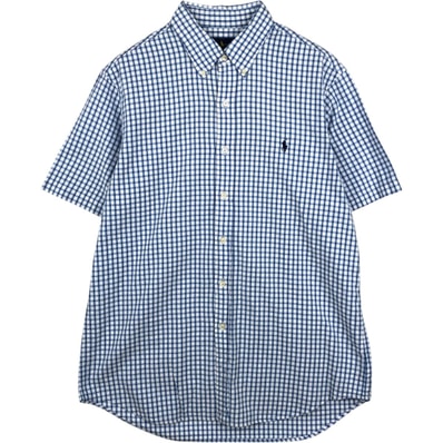 古着 ラルフローレン Ralph Lauren 半袖 ボタンダウン チェックシャツ メンズL相当/eaa644838