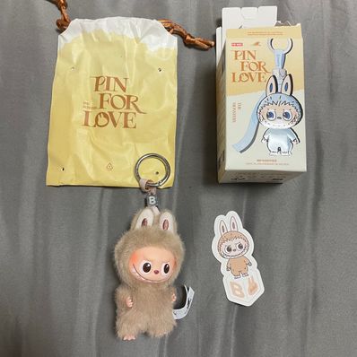 POP MART THE MONSTERS (LABUBU) Pin for Love Series-Vinyl Plush Pendant (A-M) B