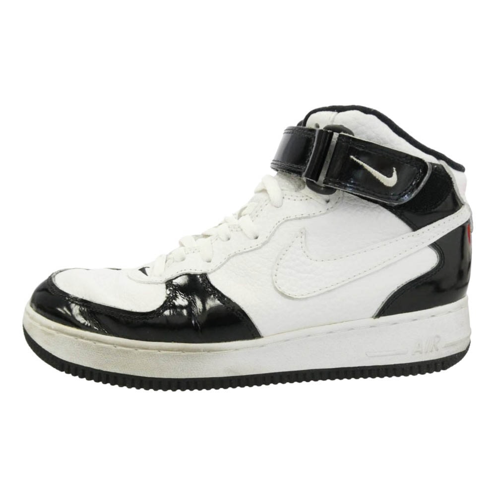 NIKE 630125-013 【観賞用】Air Force 1 Mid SC Black White Foot Locker Exclusive フットロッカー エクスクルーシブ ハイカットスニーカー ホワイト系 ブラック系 27.5cm【中古】