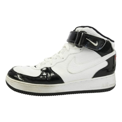NIKE 630125-013 【観賞用】Air Force 1 Mid SC Black White Foot Locker Exclusive フットロッカー エクスクルーシブ ハイカットスニーカー ホワイト系 ブラック系 27.5cm【中古】