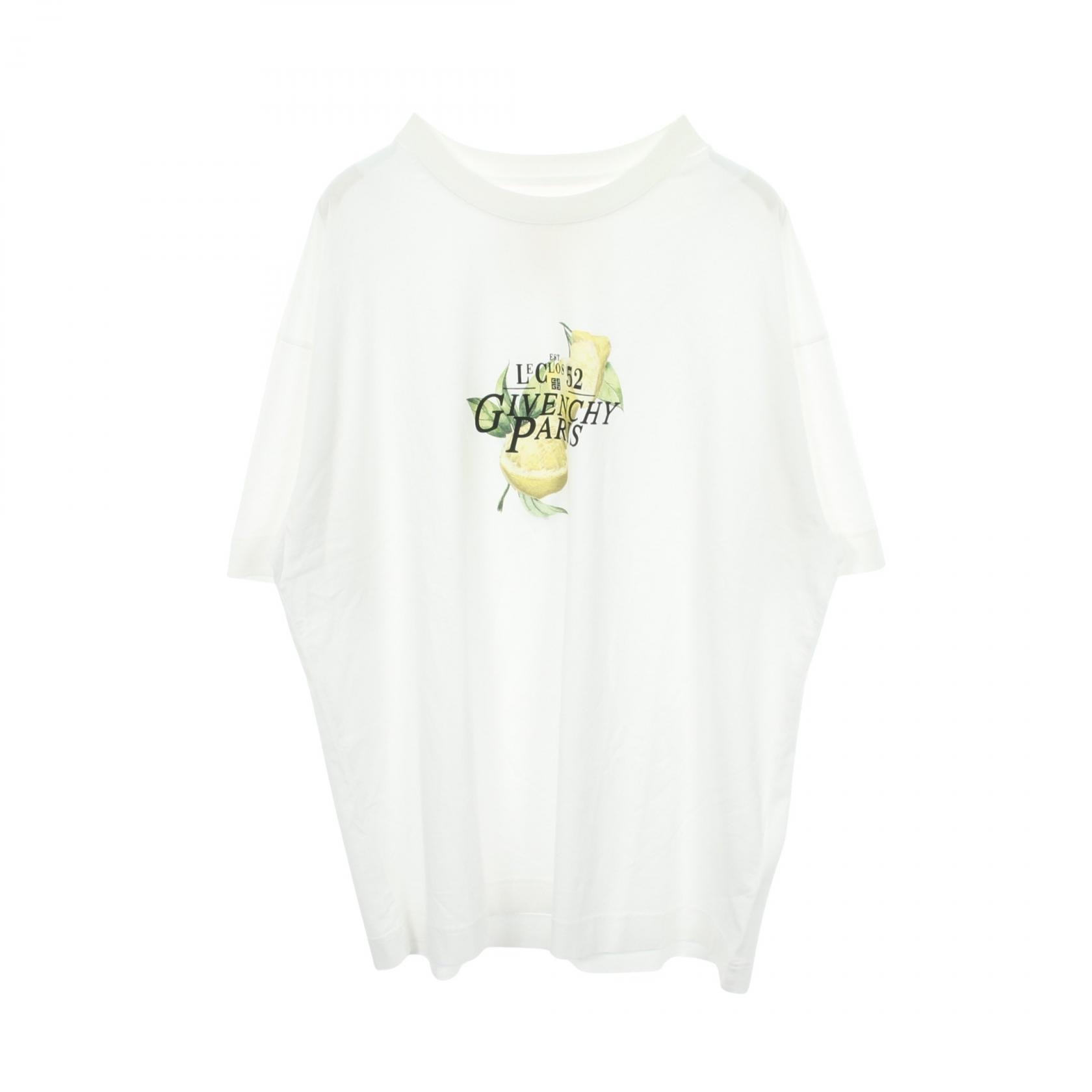 ジバンシィ GIVENCHY レモン 半袖Tシャツ 衣料品 トップス コットン メンズ ホワイト系 BM71JA3YN6 【中古】