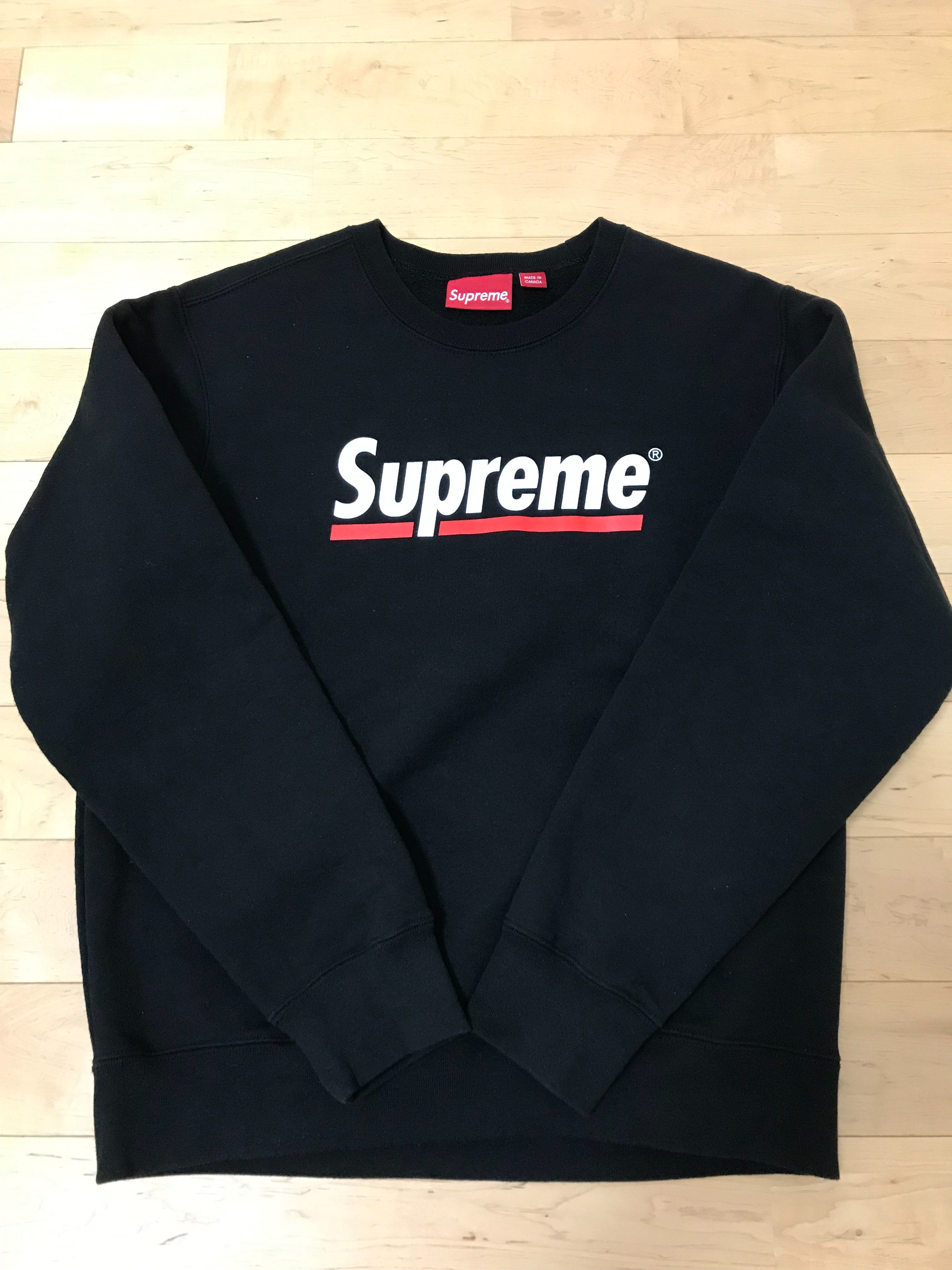Supreme Underline Crewneck "Black"