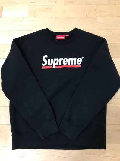 Supreme Underline Crewneck "Black"
