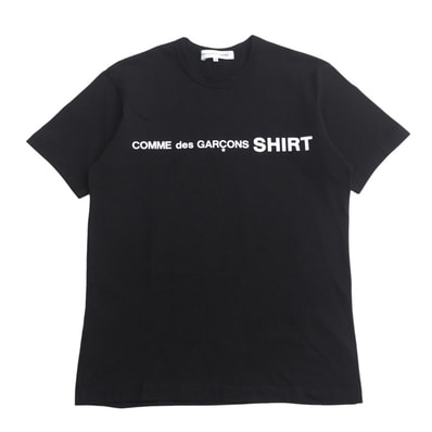 ■美品■COMME des GARCONS SHIRT コムデギャルソンシャツ 半袖Tシャツ サイズM ロゴ プリント コットン ブランド古着【中古】RA4560
