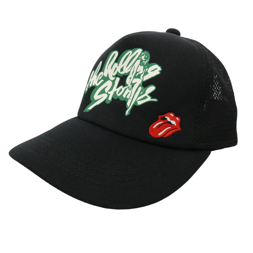 HYSTERIC GLAMOUR x THE ROLLING STONES Girl Sitting RS Logo Mesh Cap "Black"
