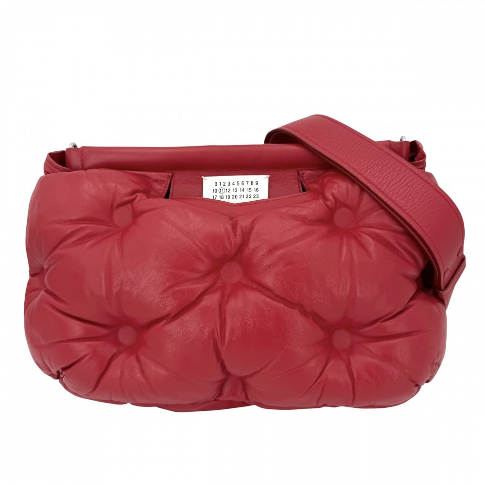MAISON MARGIELA メゾンマルジェラ 2WAY グラム スラム クロスボディバッグ クラッチ MARTIN MARGIELA メゾンマルジェラ S56WG0086 レザー    レッド 赤 シルバー金具 レディース【中古品】