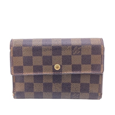 ルイヴィトン LOUIS VUITTON 三つ折り財布 ダミエ ポルトトレゾールエテュイ N61202 ブラウン