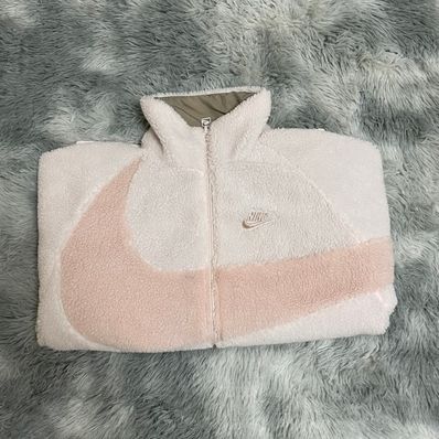 Nike Big Swoosh Reversible Boa Jacket "Light Soft Pink"