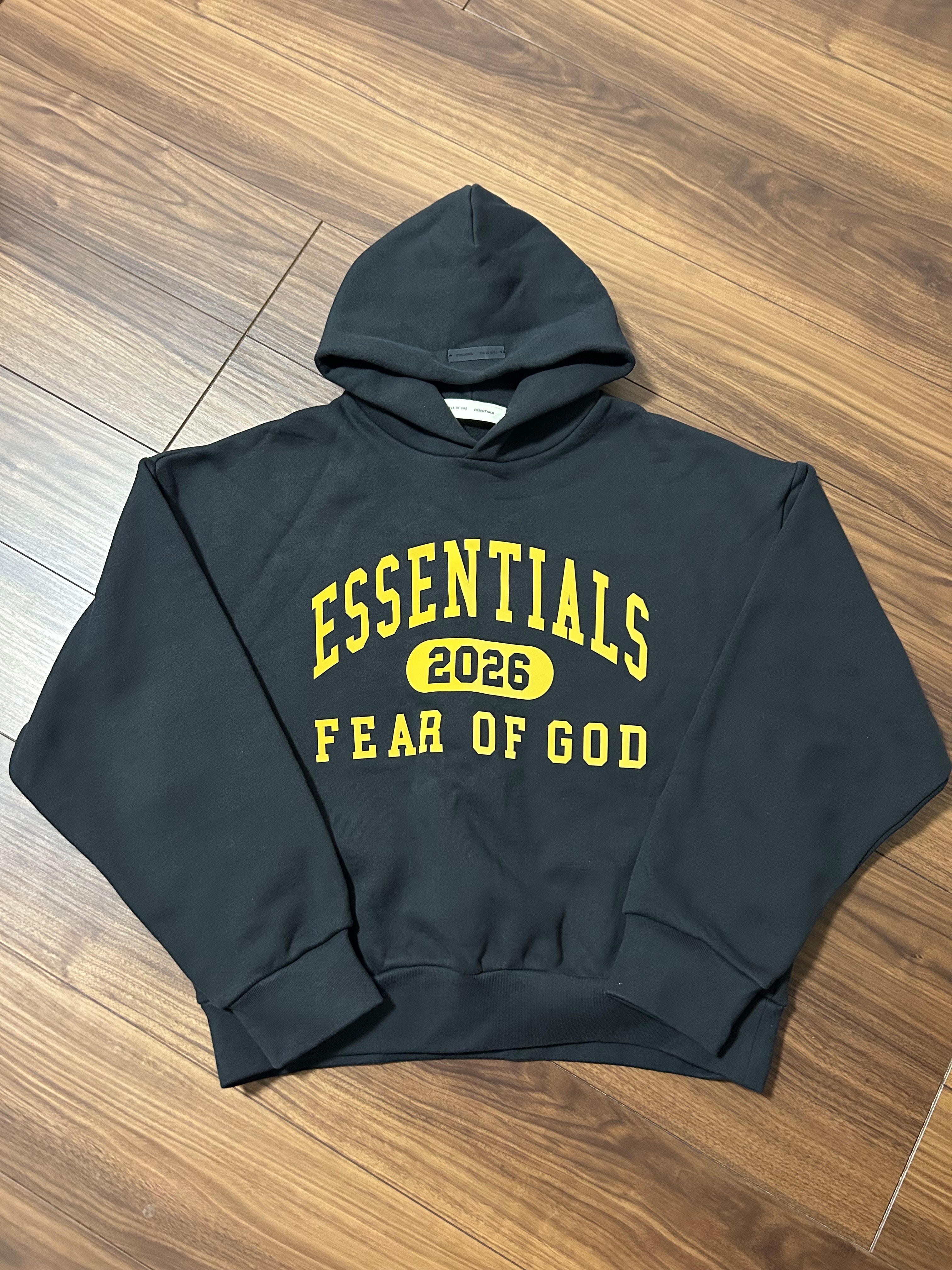 FEAR OF GOD ESSENTIALS Classic Fleece Hoodie "Vintage Black"