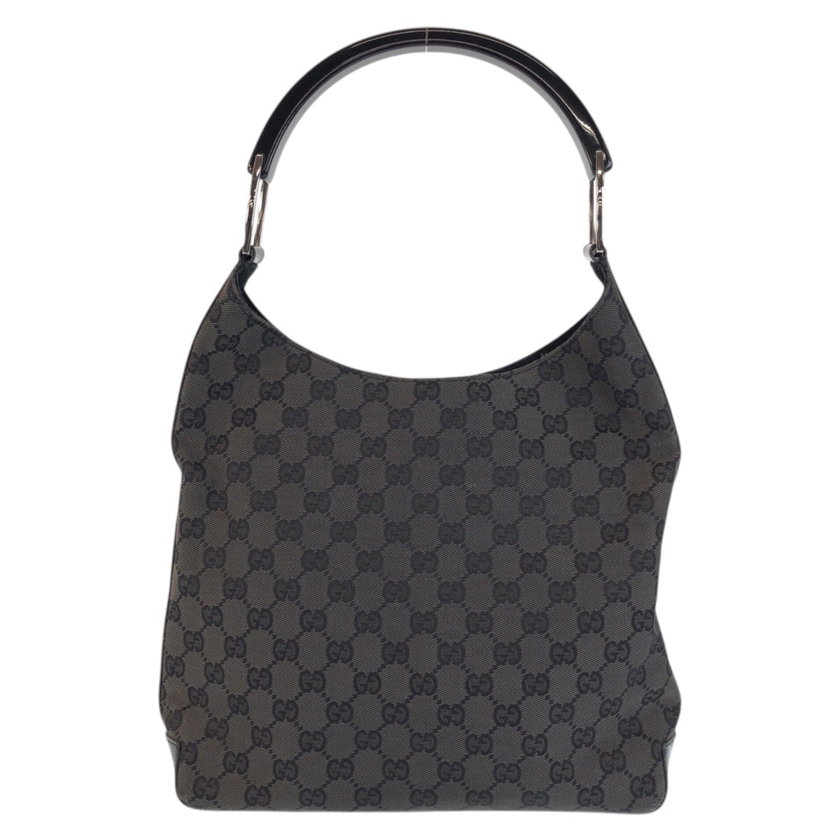 美品 GUCCI グッチ ブラック 黒 GGキャンバス プラスチック/ スウェード/ ホーボー ショルダーバッグ 601711 【中古】