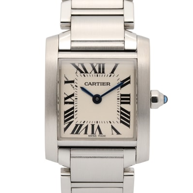 カルティエ CARTIER タンクフランセーズ SM 腕時計 時計 ステンレススチール レディース シルバー系 W51008Q3 【中古】