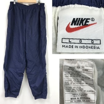 ナイキ/NIKE★ナイロンパンツ/ジャージ【メンズL/股下82cm/紺/navy】裾ジップ/シャカシャカ/ズボン/Pants/Trouser◆sBH903