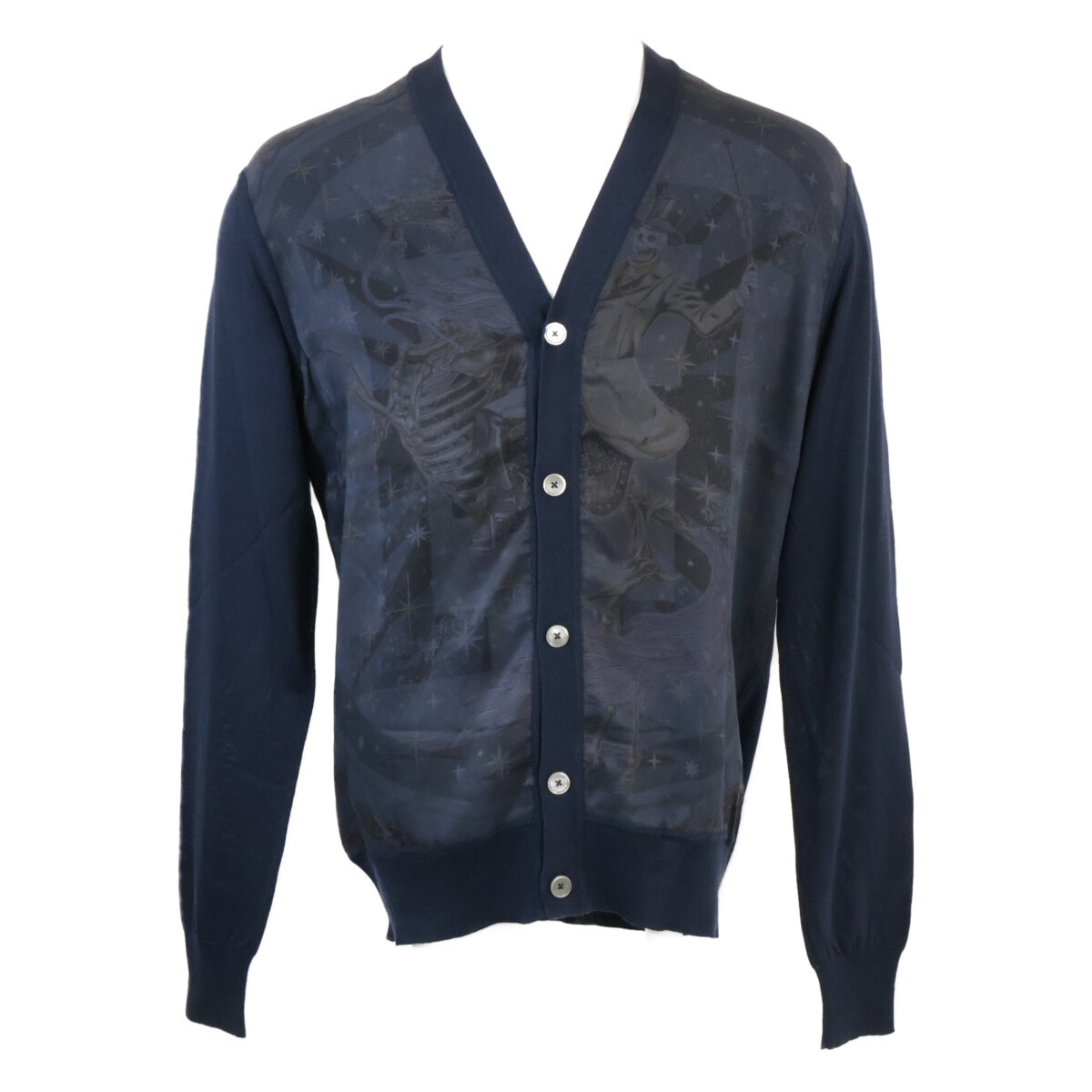 エルメス 野村大輔 C'est La Fete スカル シルク カーディガン エルメス 野村大輔 C'est La Fete スカル シルク カーディガン