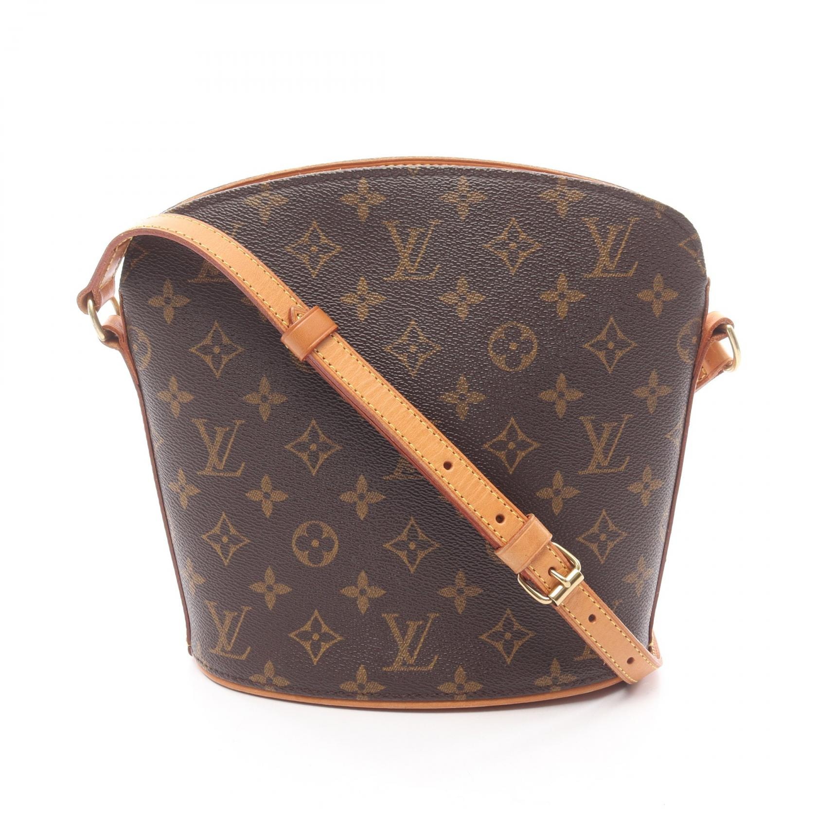 ルイ・ヴィトン LOUIS VUITTON ドルーオ モノグラム ショルダーバッグ バッグ PVCコーティングキャンバス レザー モノグラム レディース ブラウン系 M51290 【中古】