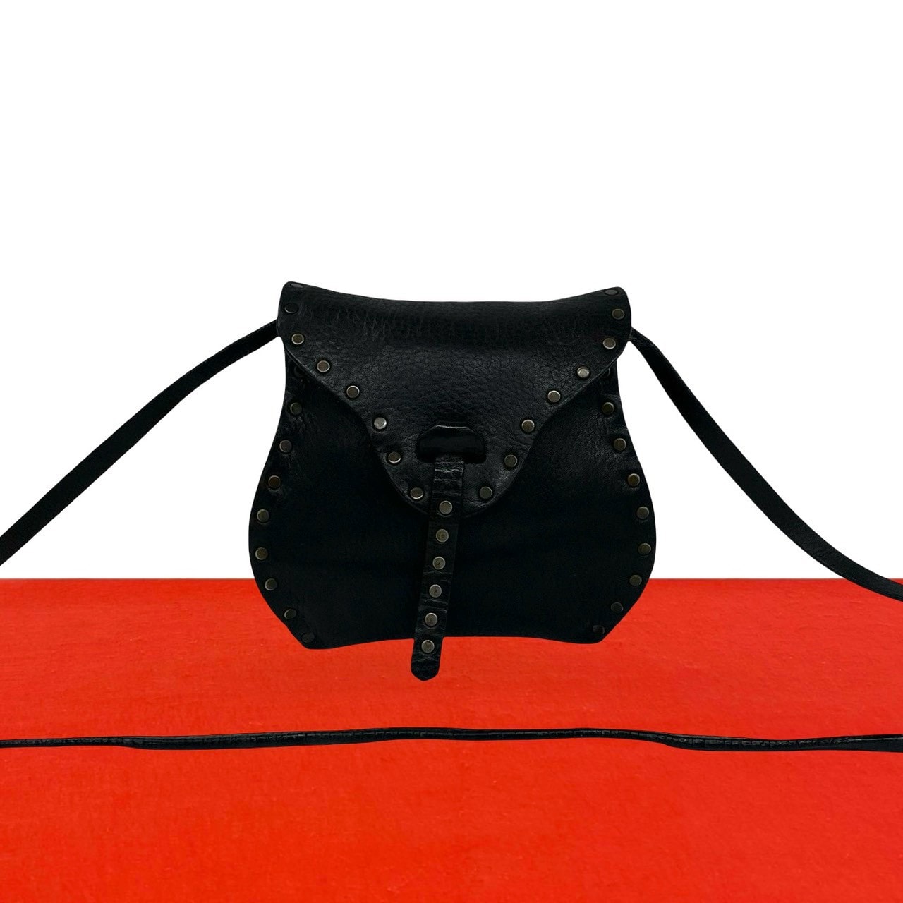 CELINE セリーヌ ブラゾン トリオンフ ロゴ レザー ショルダーバッグ ブラック
31718
