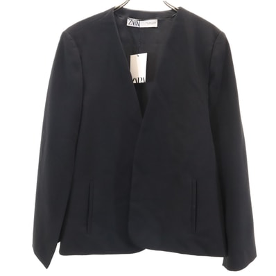 未使用 ZARA ザラ ケープ ジャケット L ブラック