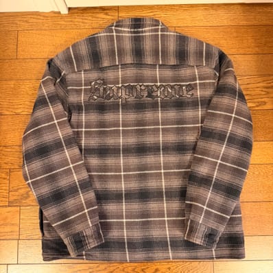 Supreme Shearling Lined Flannel Shirt "Black"