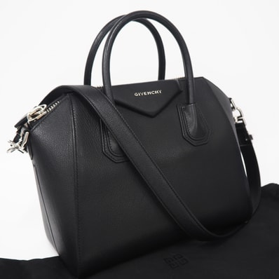 美品 GIVENCHY ジバンシィ アンティゴナ スモール バッグ BB05117012-001 2wayハンドバッグ ブラック カーフレザー レディース