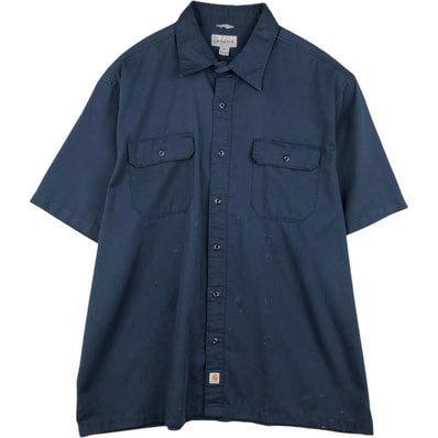 古着 カーハート Carhartt 半袖 ワークシャツ ボックスシャツ メンズXXL相当/eaa658071