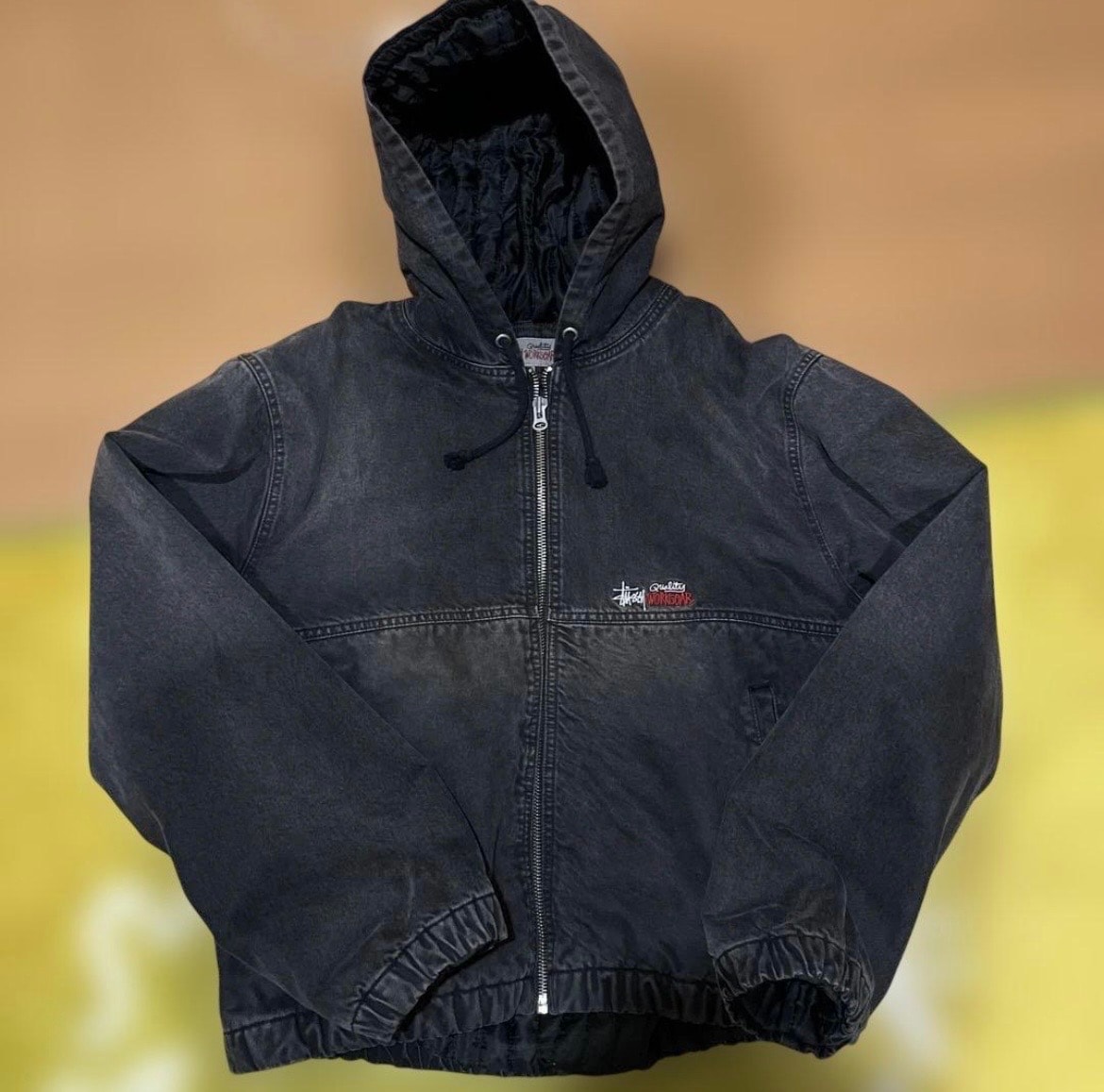 ステューシー ダブルダイ ワークジャケット "ブラック"