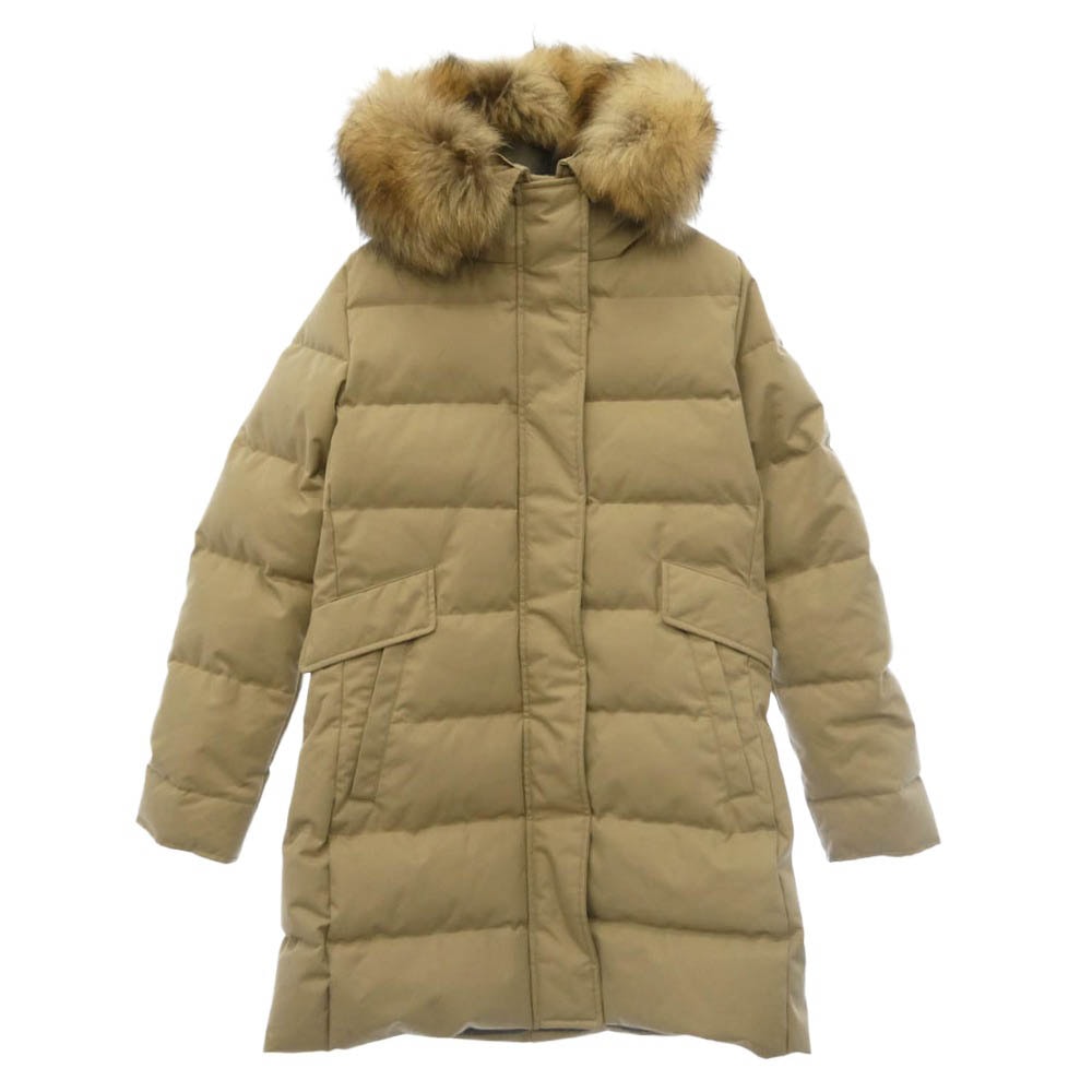 Pyrenex ピレネックス HWO053 GRENOBLE グルノーブル ファー ロング ダウン ジャケット コート ベージュ系 38【中古】