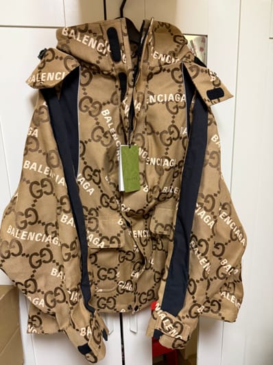 GUCCI x Balenciaga The Hacker Project Jumbo GG Jacket "Beige"