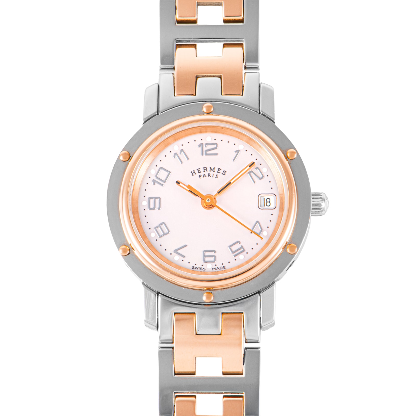 HERMES エルメス クリッパーナクレ CL4.221 ステンレススチール PGP【中古】
