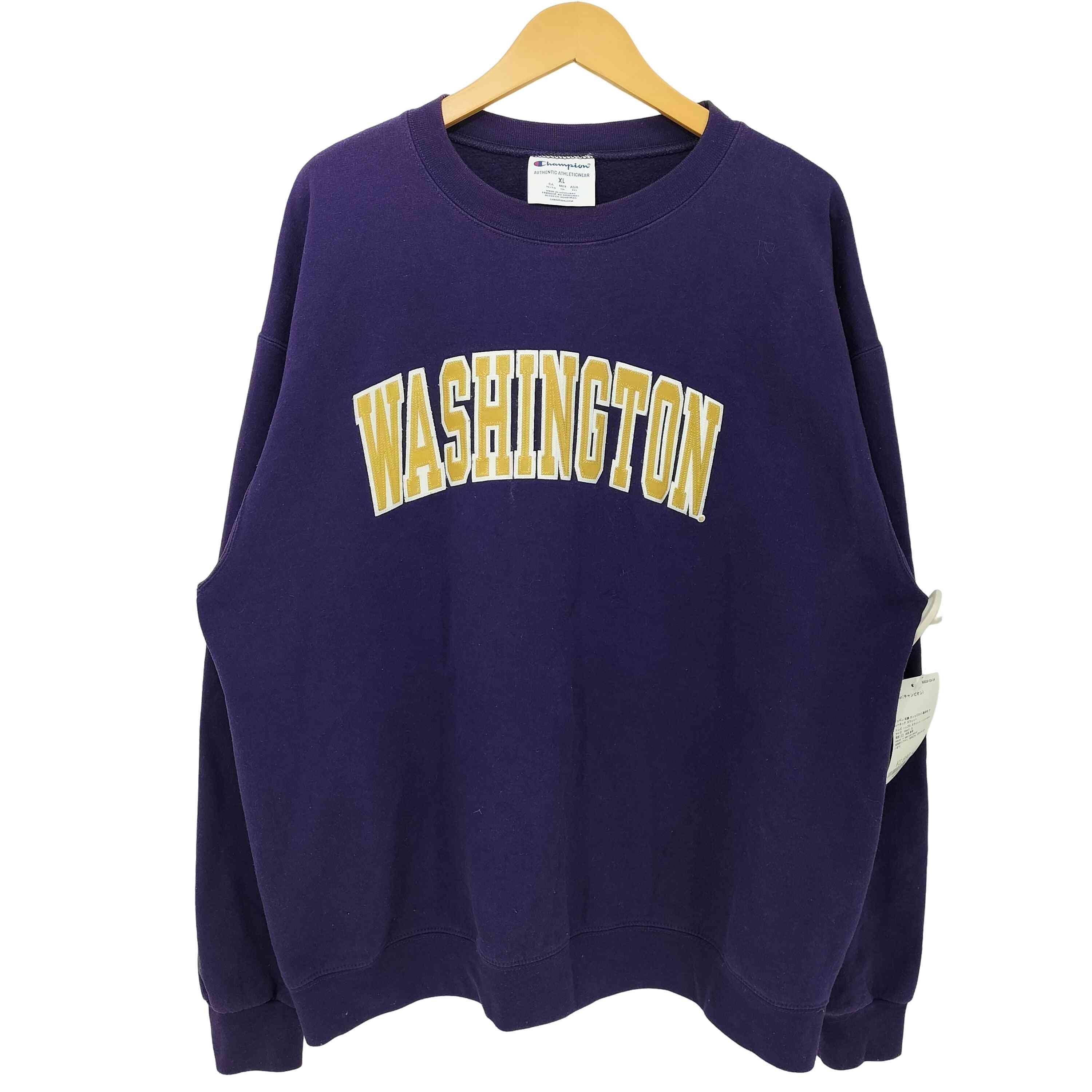 ワッペン 刺繍 カレッジロゴ 裏起毛 クルーネック スウェット【1142108397824】