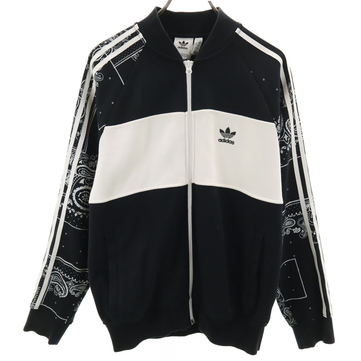 adidas Originals アディダスオリジナルス トレフォイルロゴ ペイズリー柄 スウェット トラックジャケット O ブラック